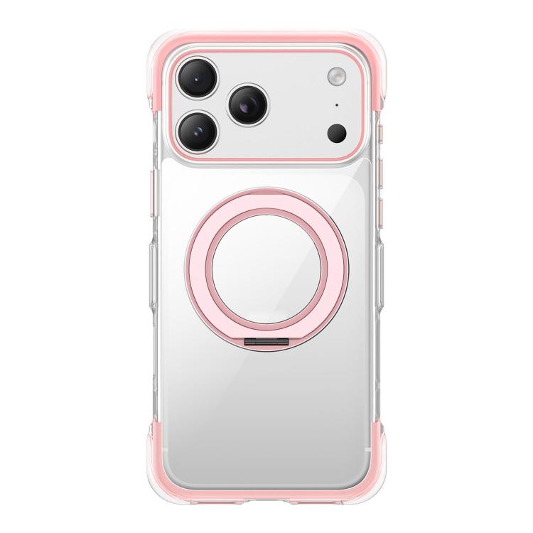Coque de téléphone en acrylique avec support rotatif magnétique à airbag transparent sous vide, pour iPhone 17 Pro Max, pour iPhone 17 Pro, pour iPhone 17