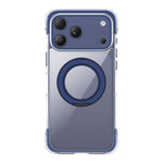 Coque de téléphone en acrylique avec support rotatif magnétique à airbag transparent sous vide, pour iPhone 17 Pro Max, pour iPhone 17 Pro, pour iPhone 17
