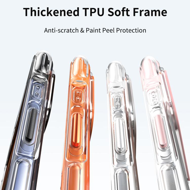 Coque de téléphone en acrylique avec support rotatif magnétique à airbag transparent sous vide, pour iPhone 17 Pro Max, pour iPhone 17 Pro, pour iPhone 17