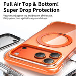 Coque de téléphone en acrylique avec support rotatif magnétique à airbag transparent sous vide, pour iPhone 17 Pro Max, pour iPhone 17 Pro, pour iPhone 17