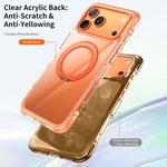 Coque de téléphone en acrylique avec support rotatif magnétique à airbag transparent sous vide, pour iPhone 17 Pro Max, pour iPhone 17 Pro, pour iPhone 17