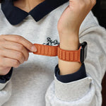Bracelet de montre magnétique carré en suède, Pour Apple Watch 46mm / 49mm / 45mm / 44mm, Pour Apple Watch 42mm / 41mm / 40mm / 38mm