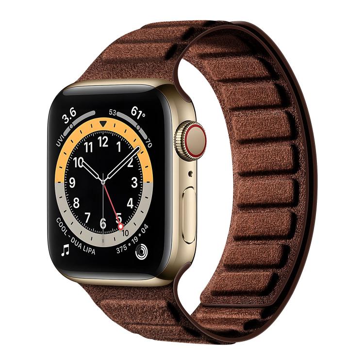 Bracelet de montre magnétique carré en suède, Pour Apple Watch 46mm / 49mm / 45mm / 44mm, Pour Apple Watch 42mm / 41mm / 40mm / 38mm