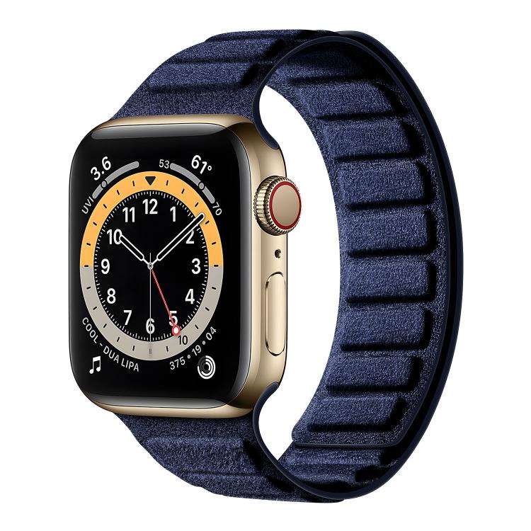 Bracelet de montre magnétique carré en suède, Pour Apple Watch 46mm / 49mm / 45mm / 44mm, Pour Apple Watch 42mm / 41mm / 40mm / 38mm