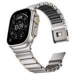 Bracelet de montre en silicone à perle unique avec boucle magnétique en acier inoxydable, pour Apple Watch 46mm / 49mm / 45mm / 44mm
