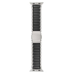 Bracelet de montre en silicone à perle unique avec boucle magnétique en acier inoxydable, pour Apple Watch 46mm / 49mm / 45mm / 44mm