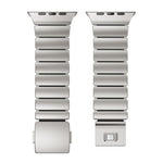 Bracelet de montre en silicone à perle unique avec boucle magnétique en acier inoxydable, pour Apple Watch 46mm / 49mm / 45mm / 44mm