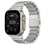 Bracelet de montre en silicone à perle unique avec boucle magnétique en acier inoxydable, pour Apple Watch 46mm / 49mm / 45mm / 44mm