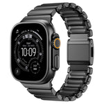 Bracelet de montre en silicone à perle unique avec boucle magnétique en acier inoxydable, pour Apple Watch 46mm / 49mm / 45mm / 44mm
