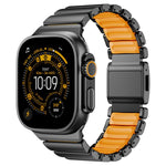 Bracelet de montre en silicone à perle unique avec boucle magnétique en acier inoxydable, pour Apple Watch 46mm / 49mm / 45mm / 44mm
