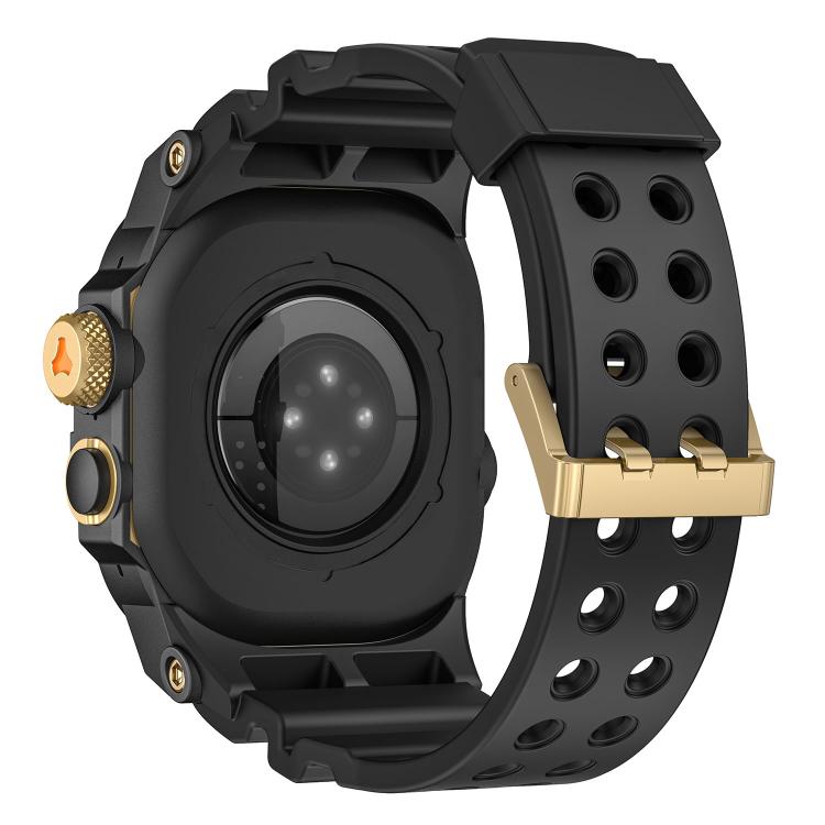 Boîtier de protection en métal et bracelet en TPU monobloc, pour Apple Watch Ultra 3 / Ultra 2 / Ultra 1 49mm