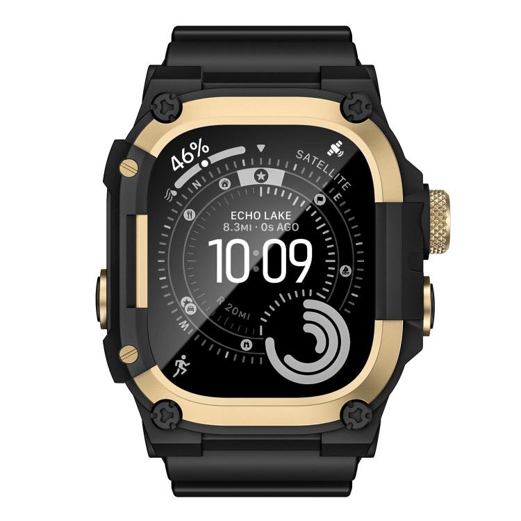 Boîtier de protection en métal et bracelet en TPU monobloc, pour Apple Watch Ultra 3 / Ultra 2 / Ultra 1 49mm