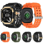 Boîtier de protection en métal et bracelet en TPU monobloc, pour Apple Watch Ultra 3 / Ultra 2 / Ultra 1 49mm