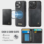 Coque portefeuille détachable magnétique RFID en cuir vegan série CaseMe Me80, pour iPhone 15 Pro Max, pour iPhone 15 Pro, pour iPhone 15 Plus / 14 Plus, pour iPhone 15, pour iPhone 14, pour iPhone 14 Pro, pour iPhone 14 Pro Max, pour iPhone 13 Pro Max