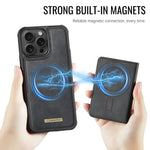 Coque portefeuille détachable magnétique RFID en cuir vegan série CaseMe Me80, pour iPhone 15 Pro Max, pour iPhone 15 Pro, pour iPhone 15 Plus / 14 Plus, pour iPhone 15, pour iPhone 14, pour iPhone 14 Pro, pour iPhone 14 Pro Max, pour iPhone 13 Pro Max