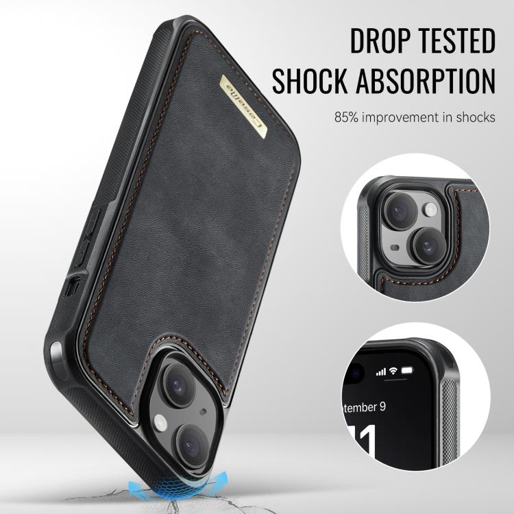 Coque de téléphone portefeuille détachable magnétique CaseMe série Me80 en cuir vegan RFID, pour iPhone 13, pour iPhone 12 / 12 Pro, pour iPhone 12 Pro Max, pour iPhone 11 Pro Max, pour iPhone 11, pour iPhone 11 Pro