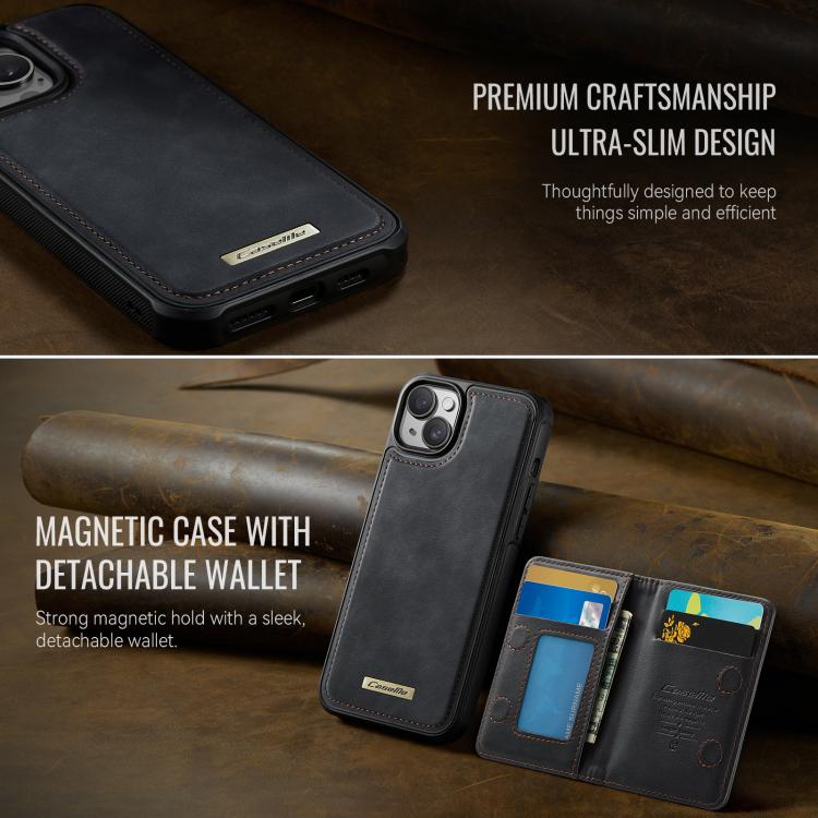Coque de téléphone portefeuille détachable magnétique CaseMe série Me80 en cuir vegan RFID, pour iPhone 13, pour iPhone 12 / 12 Pro, pour iPhone 12 Pro Max, pour iPhone 11 Pro Max, pour iPhone 11, pour iPhone 11 Pro