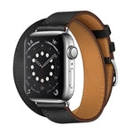 Bracelet universel en cuir à double boucle 42 mm pour Apple Watch 3 / 2 / 1re génération