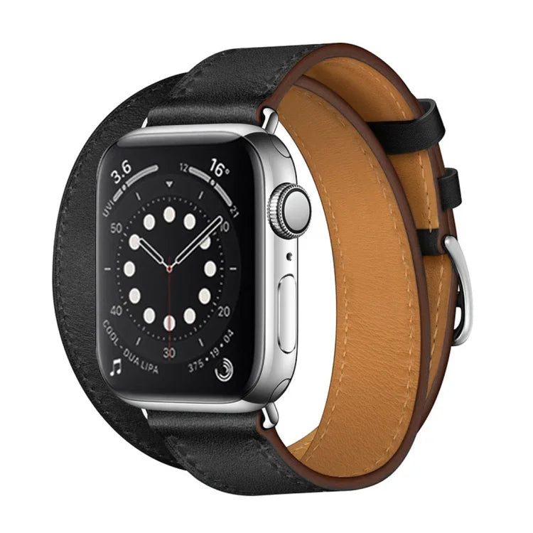 Bracelet universel en cuir à double boucle 42 mm pour Apple Watch 3 / 2 / 1re génération