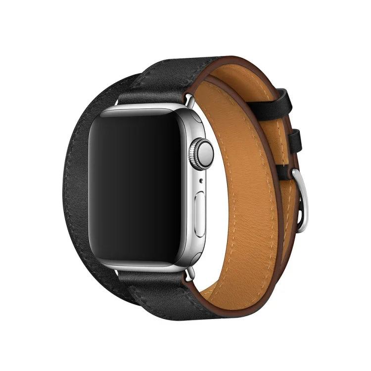 Bracelet universel en cuir à double boucle 42 mm pour Apple Watch 3 / 2 / 1re génération