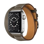 Bracelet universel en cuir à double boucle 42 mm pour Apple Watch 3 / 2 / 1re génération