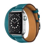 Bracelet universel en cuir à double boucle 42 mm pour Apple Watch 3 / 2 / 1re génération