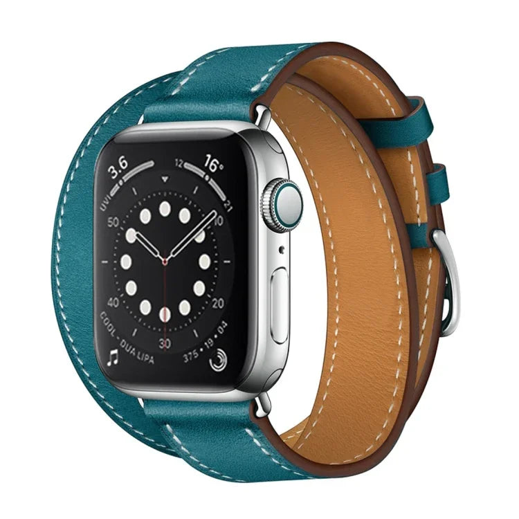 Bracelet universel en cuir à double boucle 42 mm pour Apple Watch 3 / 2 / 1re génération