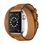 Bracelet universel en cuir à double boucle 42 mm pour Apple Watch 3 / 2 / 1re génération