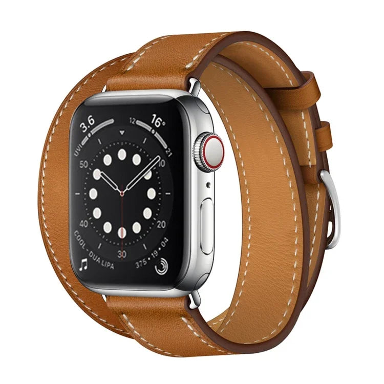 Bracelet universel en cuir à double boucle 42 mm pour Apple Watch 3 / 2 / 1re génération