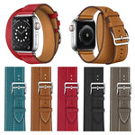 Bracelet universel en cuir à double boucle 38 mm pour Apple Watch 3 / 2 / 1re génération