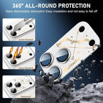 Pour iPhone 17 Pro Max Douze Constellations Armure Intégrée Entièrement Couvrante Film d'Objectif d'Appareil Photo en Métal Givré, Bélier, Vierge, Taureau, Cancer, Capricorne, Sagittaire, Lion, Poissons, Gémeaux, Verseau, Balance, Scorpion