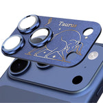 Pour iPhone 17 Pro Max Douze Constellations Armure Intégrée Entièrement Couvrante Film d'Objectif d'Appareil Photo en Métal Givré, Bélier, Vierge, Taureau, Cancer, Capricorne, Sagittaire, Lion, Poissons, Gémeaux, Verseau, Balance, Scorpion