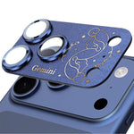 Pour iPhone 17 Pro Max Douze Constellations Armure Intégrée Entièrement Couvrante Film d'Objectif d'Appareil Photo en Métal Givré, Bélier, Vierge, Taureau, Cancer, Capricorne, Sagittaire, Lion, Poissons, Gémeaux, Verseau, Balance, Scorpion