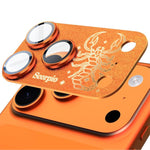 Pour iPhone 17 Pro Max Douze Constellations Armure Intégrée Entièrement Couvrante Film d'Objectif d'Appareil Photo en Métal Givré, Bélier, Vierge, Taureau, Cancer, Capricorne, Sagittaire, Lion, Poissons, Gémeaux, Verseau, Balance, Scorpion
