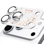 Pour iPhone 17 Pro Douze Constellations Armure Intégrée Entièrement Couvrante Film d'Objectif d'Appareil Photo en Métal Givré, Scorpion, Balance, Verseau, Gémeaux, Poissons, Lion, Sagittaire, Capricorne, Cancer, Taureau, Vierge, Bélier