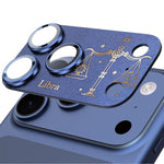 Pour iPhone 17 Pro Douze Constellations Armure Intégrée Entièrement Couvrante Film d'Objectif d'Appareil Photo en Métal Givré, Scorpion, Balance, Verseau, Gémeaux, Poissons, Lion, Sagittaire, Capricorne, Cancer, Taureau, Vierge, Bélier