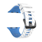 Bracelet de montre en silicone bicolore en diagonale, pour Apple Watch 46 mm / 49 mm / 45 mm / 44 mm