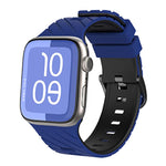 Bracelet de montre en silicone bicolore en diagonale, pour Apple Watch 46 mm / 49 mm / 45 mm / 44 mm