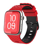 Bracelet de montre en silicone bicolore en diagonale, pour Apple Watch 46 mm / 49 mm / 45 mm / 44 mm