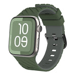 Bracelet de montre en silicone bicolore en diagonale, pour Apple Watch 46 mm / 49 mm / 45 mm / 44 mm