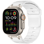 Bracelet de montre en silicone couleur unie, style marchepied, personnalisé, pour Apple Watch 49mm / 46mm / 45mm / 44mm