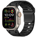 Bracelet de montre en silicone couleur unie, style marchepied, personnalisé, pour Apple Watch 49mm / 46mm / 45mm / 44mm