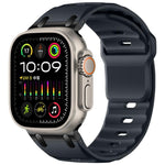 Bracelet de montre en silicone couleur unie, style marchepied, personnalisé, pour Apple Watch 49mm / 46mm / 45mm / 44mm