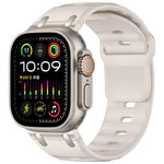 Bracelet de montre en silicone couleur unie, style marchepied, personnalisé, pour Apple Watch 49mm / 46mm / 45mm / 44mm