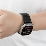 Bracelet de montre en silicone couleur unie, style marchepied, personnalisé, pour Apple Watch 49mm / 46mm / 45mm / 44mm
