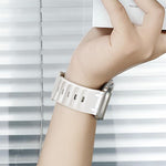 Bracelet de montre en silicone couleur unie, style marchepied, personnalisé, pour Apple Watch 49mm / 46mm / 45mm / 44mm