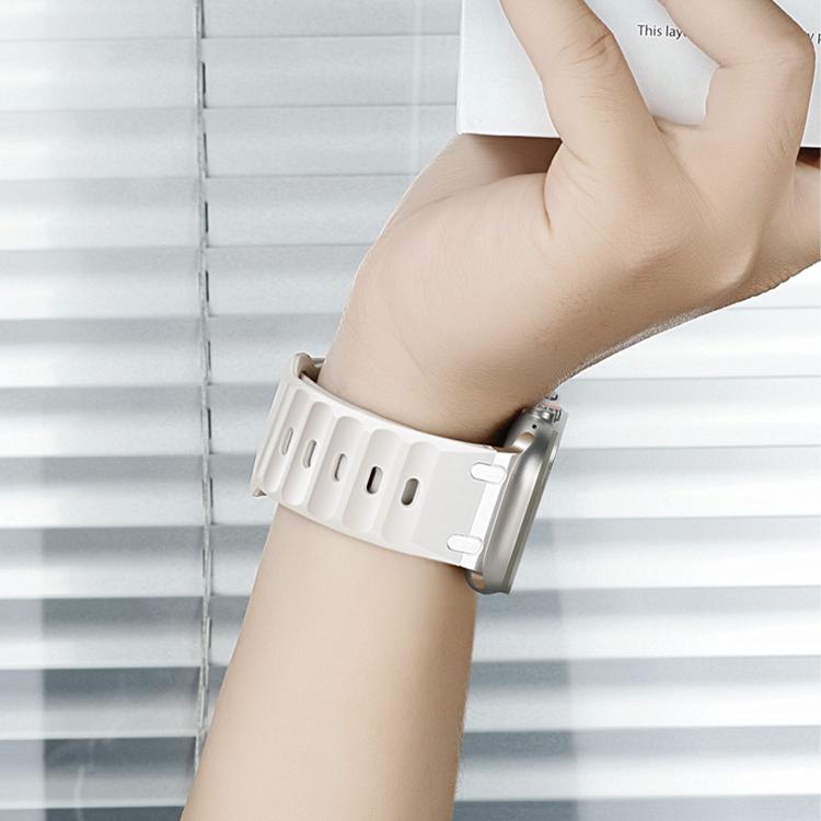 Bracelet de montre en silicone couleur unie, style marchepied, personnalisé, pour Apple Watch 49mm / 46mm / 45mm / 44mm