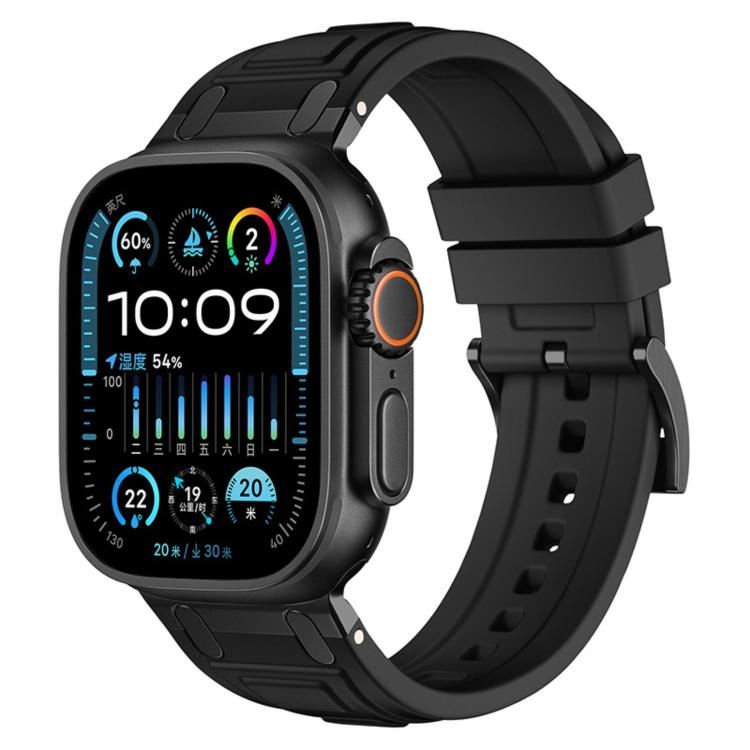 Bracelet de montre en silicone à triple couche blindée, pour Apple Watch 49mm / 46mm / 45mm / 44mm, pour Apple Watch 42mm / 41mm / 40mm / 38mm