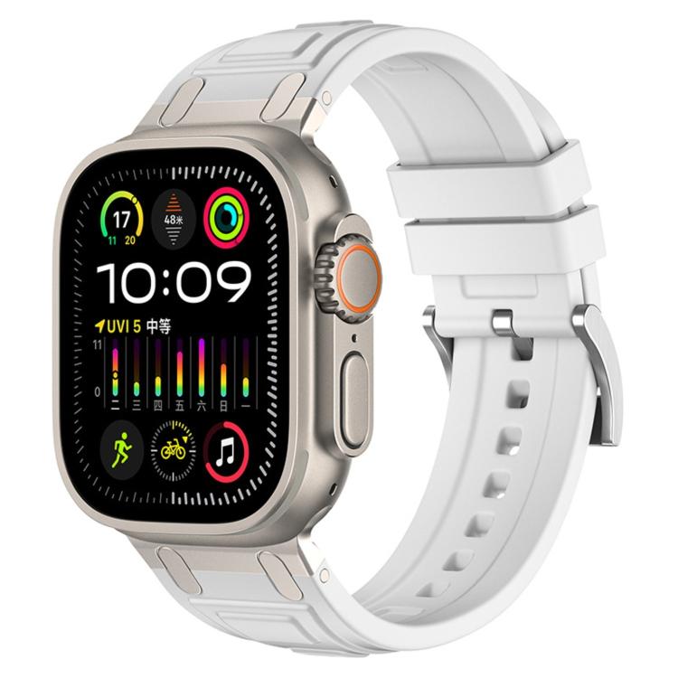 Bracelet de montre en silicone à triple couche blindée, pour Apple Watch 49mm / 46mm / 45mm / 44mm, pour Apple Watch 42mm / 41mm / 40mm / 38mm