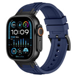 Bracelet de montre en silicone à triple couche blindée, pour Apple Watch 49mm / 46mm / 45mm / 44mm, pour Apple Watch 42mm / 41mm / 40mm / 38mm